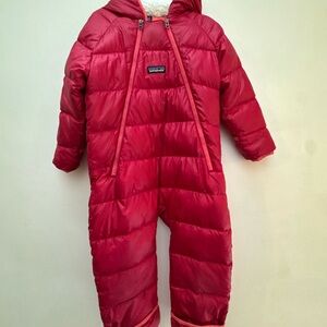 Patagonia Vibrant Red Snowsuit. 18-24 months.